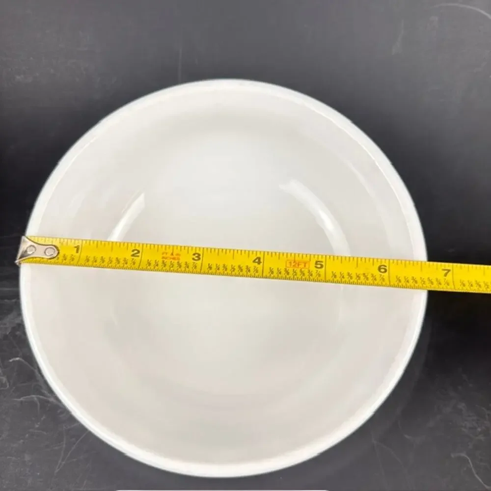 Crate and Barrel Cafeware Soup/Cereal Bowl White Porcelain 6 1/2